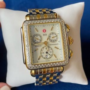 Michele Deco Two-Tone with Diamonds Watch